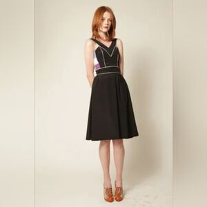 Abaete' Black Silk Dress